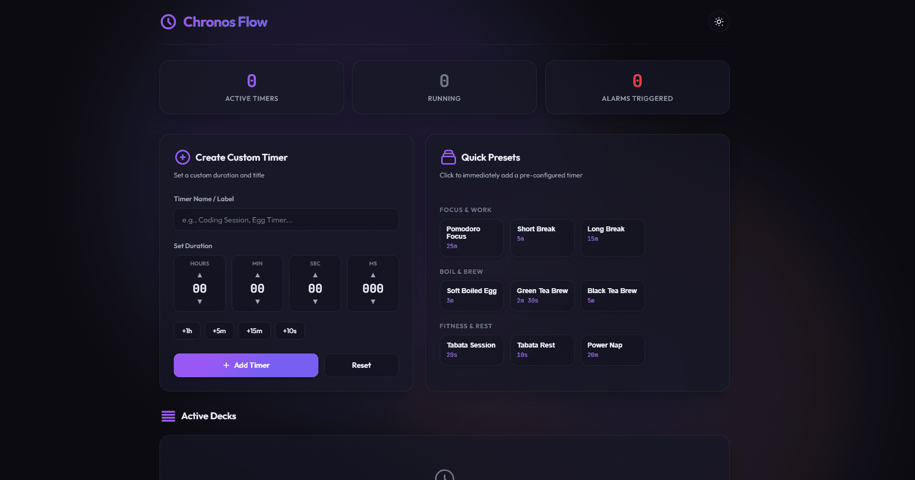 Study Timer Dashboard