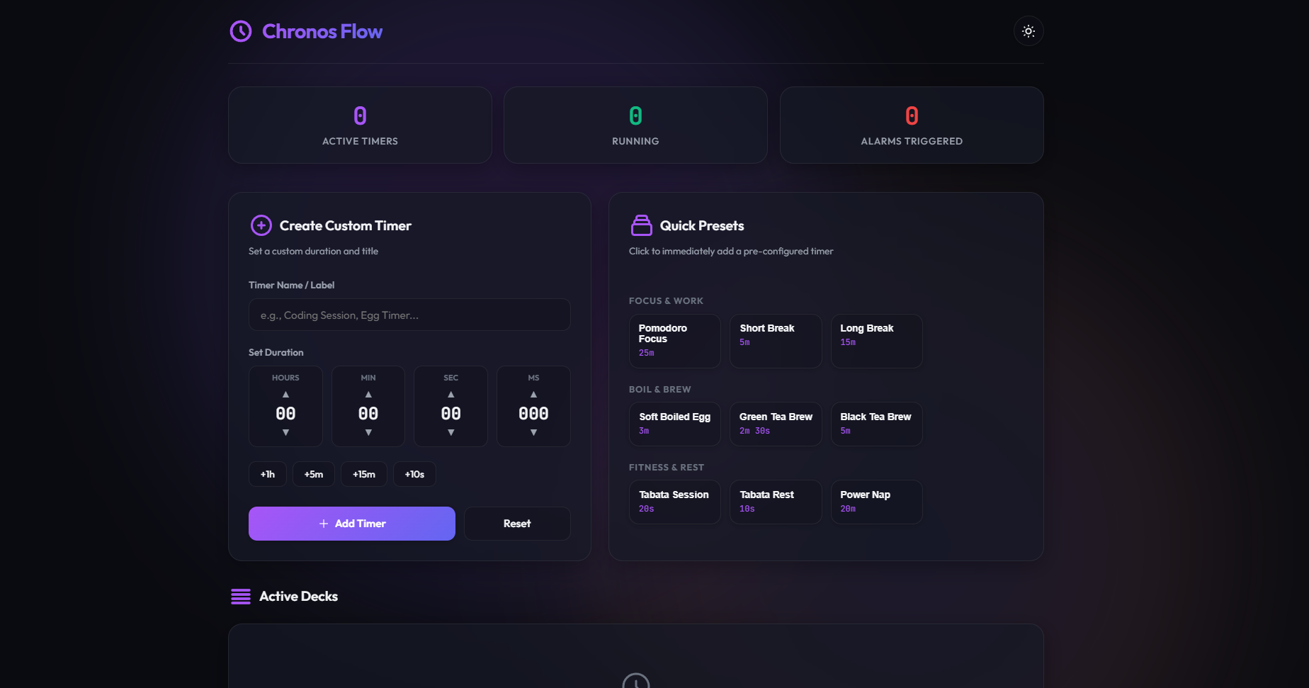 Study Timer Dashboard